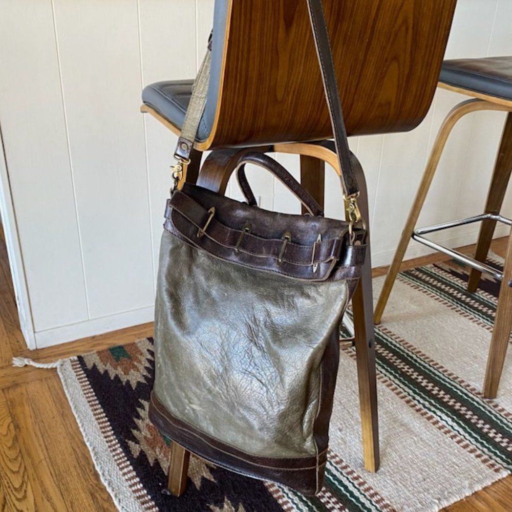 Leather Messenger Tote - Nuana Kane